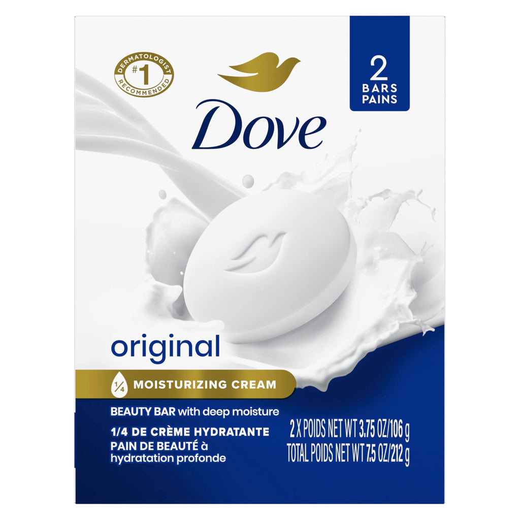Buy now Dove Beauty Bar Soap Original, for Soft, Smooth Skin, with 1/4 Moisturizing Cream 2.6 oz at indiglob india