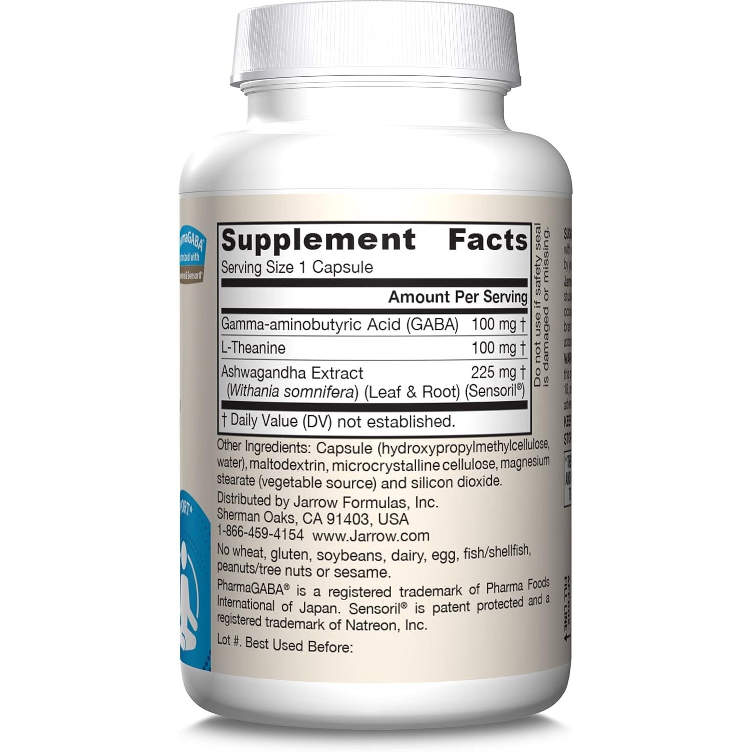 Buy now Jarrow Formulas GABA Soothe - 30 Veggie Caps - Supports Focus, Relaxation & Resistance to Stress - with Theanine & Ashwagandha Extract - 30 Servings at indiglob india
