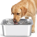 ZPUFAW 1.2 Gallons Dog Water Bowl Stainless Steel Large Outdoor Travel Bowl