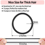 ADRIONE Colorful Hair Ties for Women, Girls & Kids 288 Bulk Pack, 4MM Ponytail Holders Hair Elastic Bands for Thick, Medium, Thin, Fine, Short Hair Rubber Bands No Damage Non Slip (40 Assorted Colors)