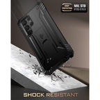 Buy now Poetic Revolution Case Compatible with Galaxy S22 Ultra 5G 6.8 inch, Full Body Rugged Shockproof Protective Cover Case with Kickstand, Built-in Screen Protector Work with Fingerprint ID, Black at indiglob india
