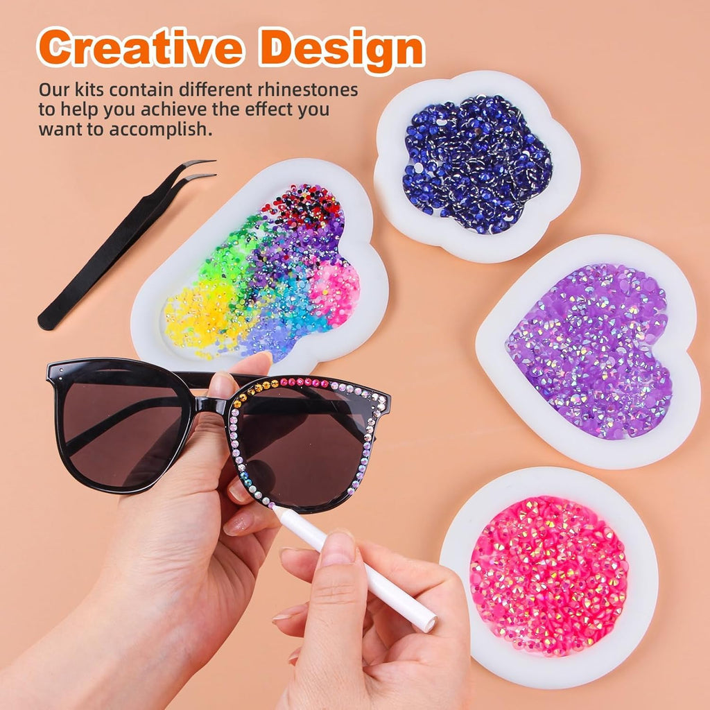 50000Pcs 3mm Jelly Rhinestones Bedazzling Kit