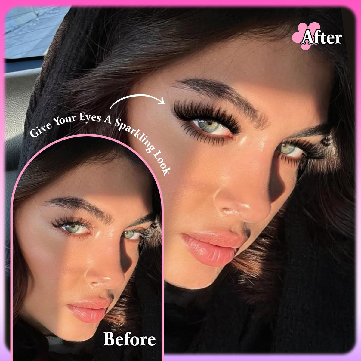 Transform your gaze with Calphdiar's Bottom Lash Clusters, enhancing eyes for a sparkling look with dramatic flair.
