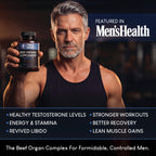Beef Organ Supplement for Men | Grass-Fed Testicle, Blood, Liver, Heart & Bone Marrow | Primal Energy, Stamina & Daily Performance | 90-Day Supply