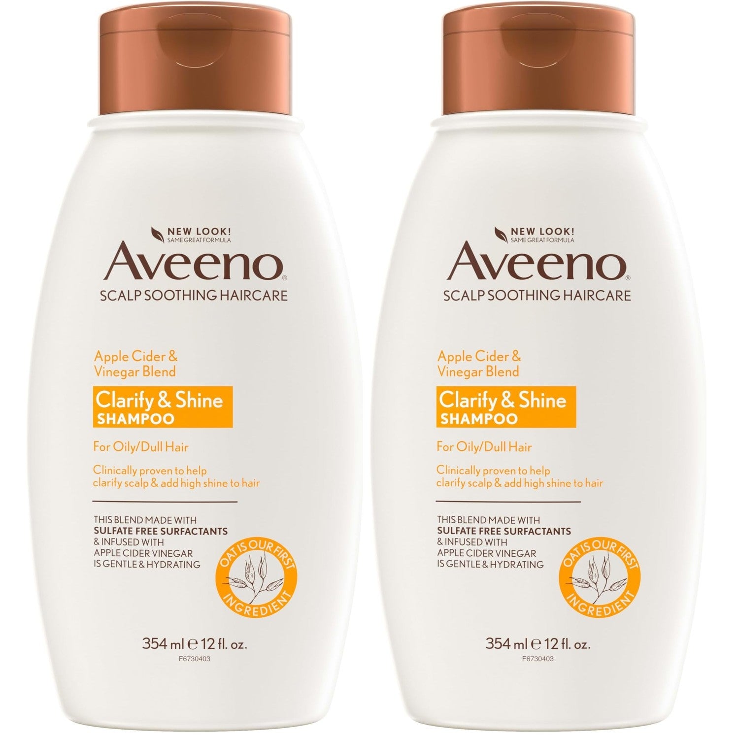 Aveeno Apple Cider Vinegar Clarifying Shampoo, Shine Enhancing, 12 fl oz