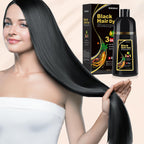 Bablabear Black Hair Dye Shampoo for Gray Hair,Hair Color Shampoo for Women and Men, Grey Coverage.500ml