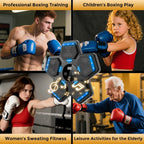 Music Boxing Machine, Wall Mounted Bluetooth Punching Pad with Gloves