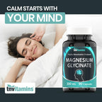 tnvitamins Magnesium Glycinate 300mg, 90 Capsules | High Absorption Chelated Magnesium for Sleep, Calm & Muscle Support* | Non-GMO, Gentle, Non-Laxative | TNVitamins