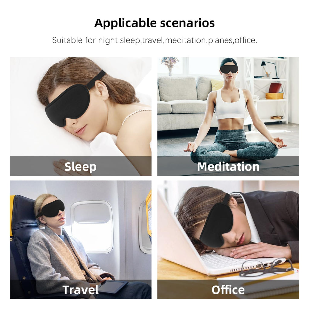 3D Eye Sleep Mask for Side Sleeper,Zero‑Pressure Light‑Blocking Blindfold