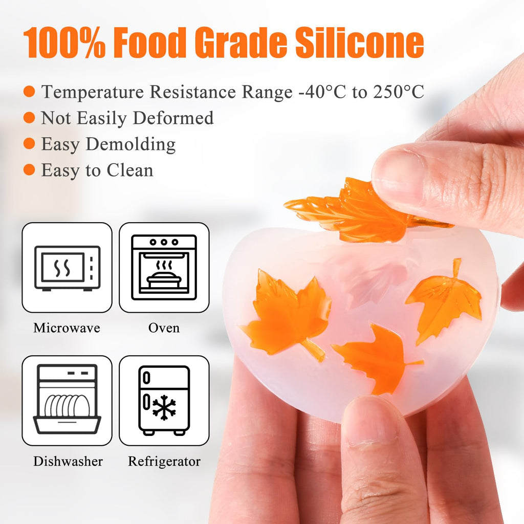 7 Pcs Pumpkin Candle Molds, Halloween Silicone Mold
