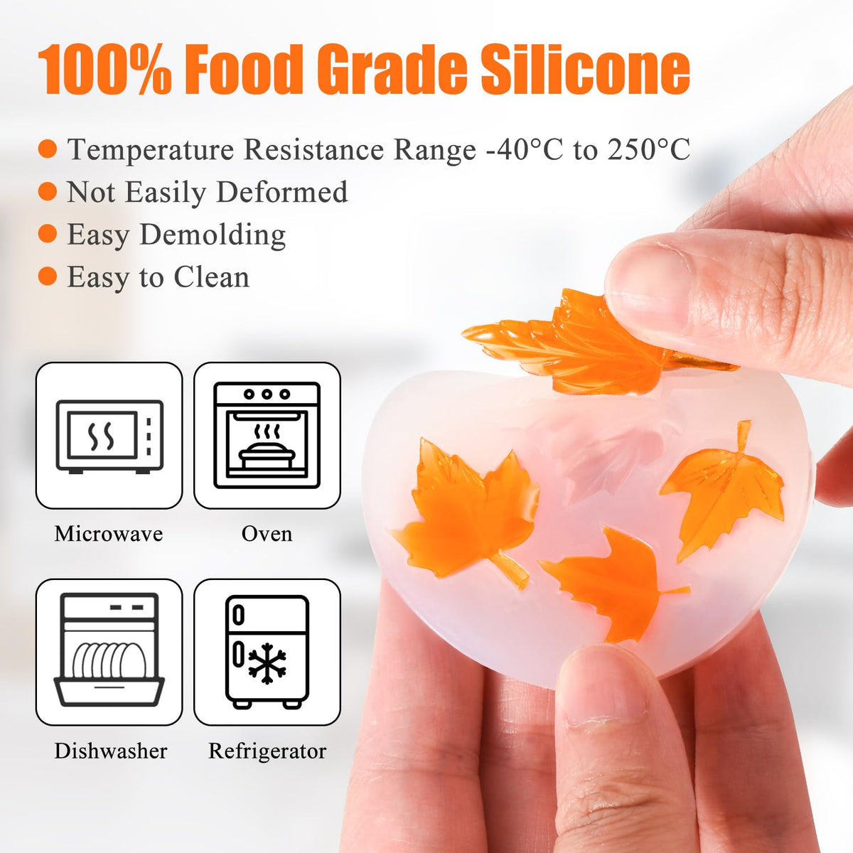 7 Pcs Pumpkin Candle Molds, Halloween Silicone Mold