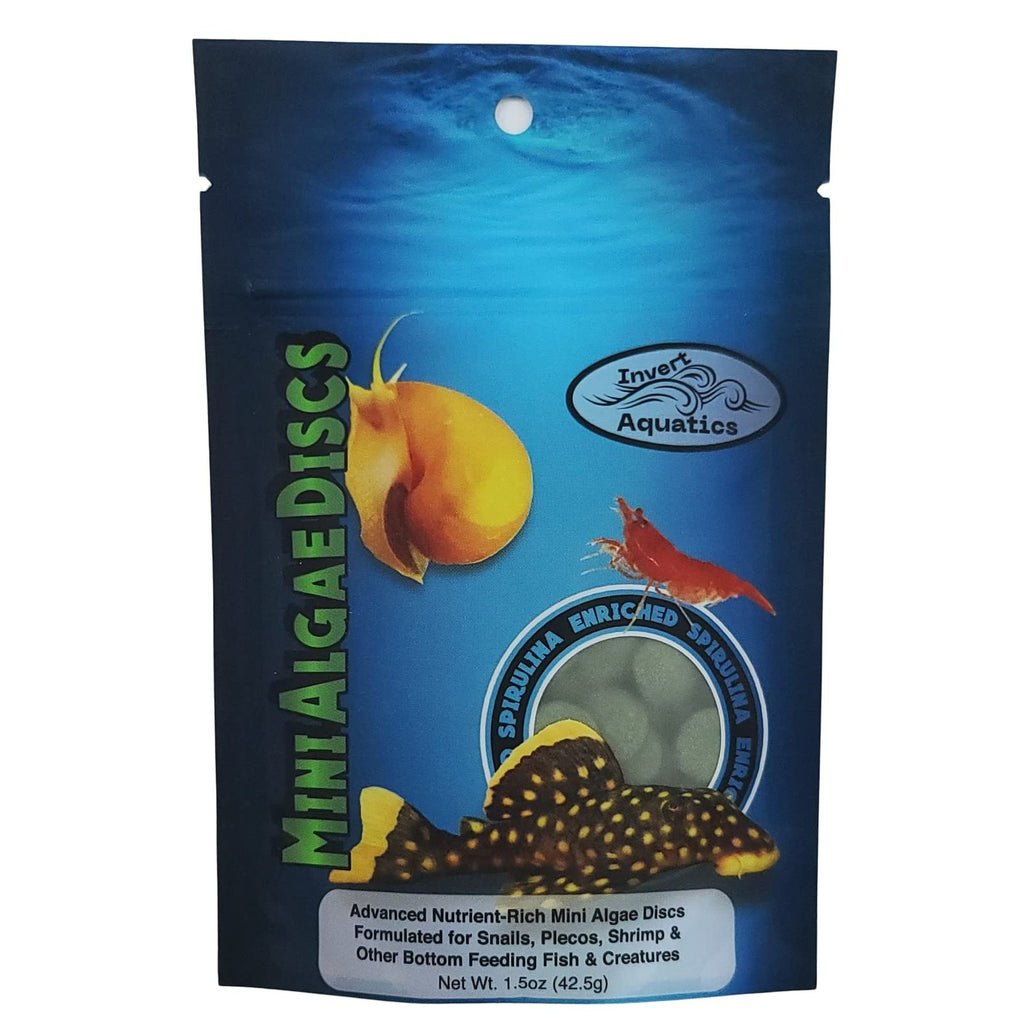 Mini Algae Discs - Sinking Diet for Snails, Shrimp & Bottom Feeding Fish (1.5oz (42,5g))