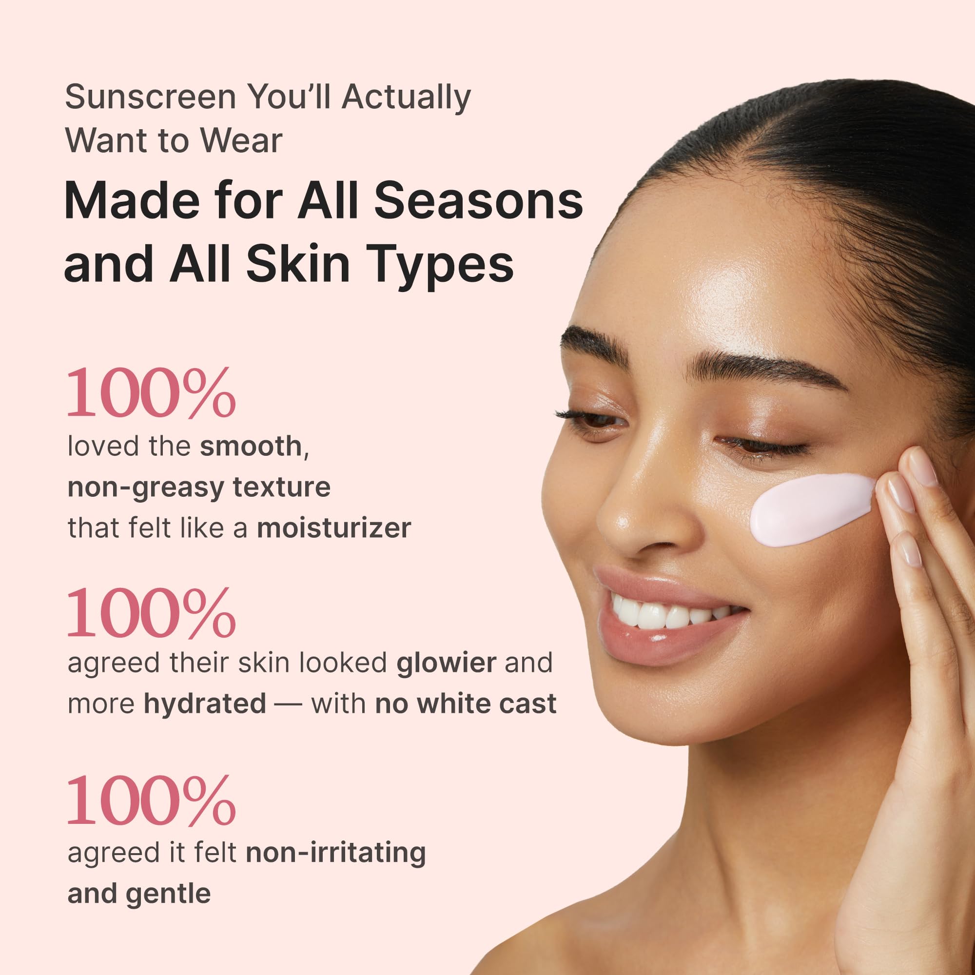 medicube Sunscreen No Cast Just Glow Collagen, SPF 50 | SPF 50 Hydrating Face Sunscreen - Lightweight & Non-Sticky Formula, Peptide & Cica for Soothing & Glow, Korean Skincare