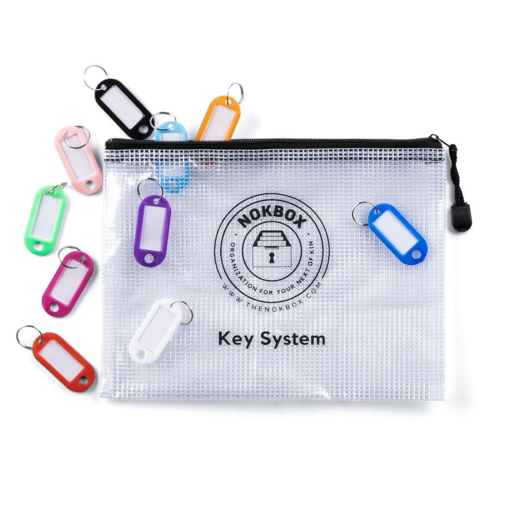Nokbox Fireproof & Water-Resistant Document Organizer Box — 15 Color-Coded Hanging Folders, 67 Labeled Sub-Folders & Instructions for Estate Planning, Emergency Preparedness & Family Record-Keeping