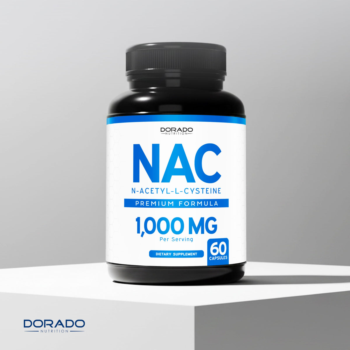 NAC Supplement (60 Capsules, 1000mg Per Serving) Premium NAC Supplement N-Acetyl Cysteine Capsules for Men and Women for Immune Support - Vegan Safe, Third Party Tested - Non GMO & USA Made