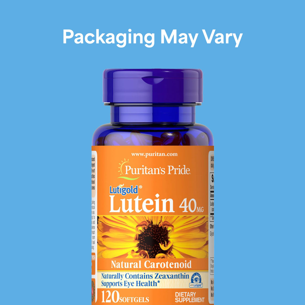 Puritan's Pride Premium Lutigold™ Lutein Carotenoid 40mg with Zeaxanthin | For Men and Women, Dietary Supplement for Eye Health Support, 8 Month Supply, 120 Easy-To-Swallow Softgels