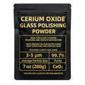 7oz (200g) 99% Cerium Oxide Glass Polishing Powder (3-5 Um) – Removes: Oil Films, Water Spots, Swirl Marks, Wiper Streaks, Removes Fine Scratches & Deep-Cleans Glass Surfaces.