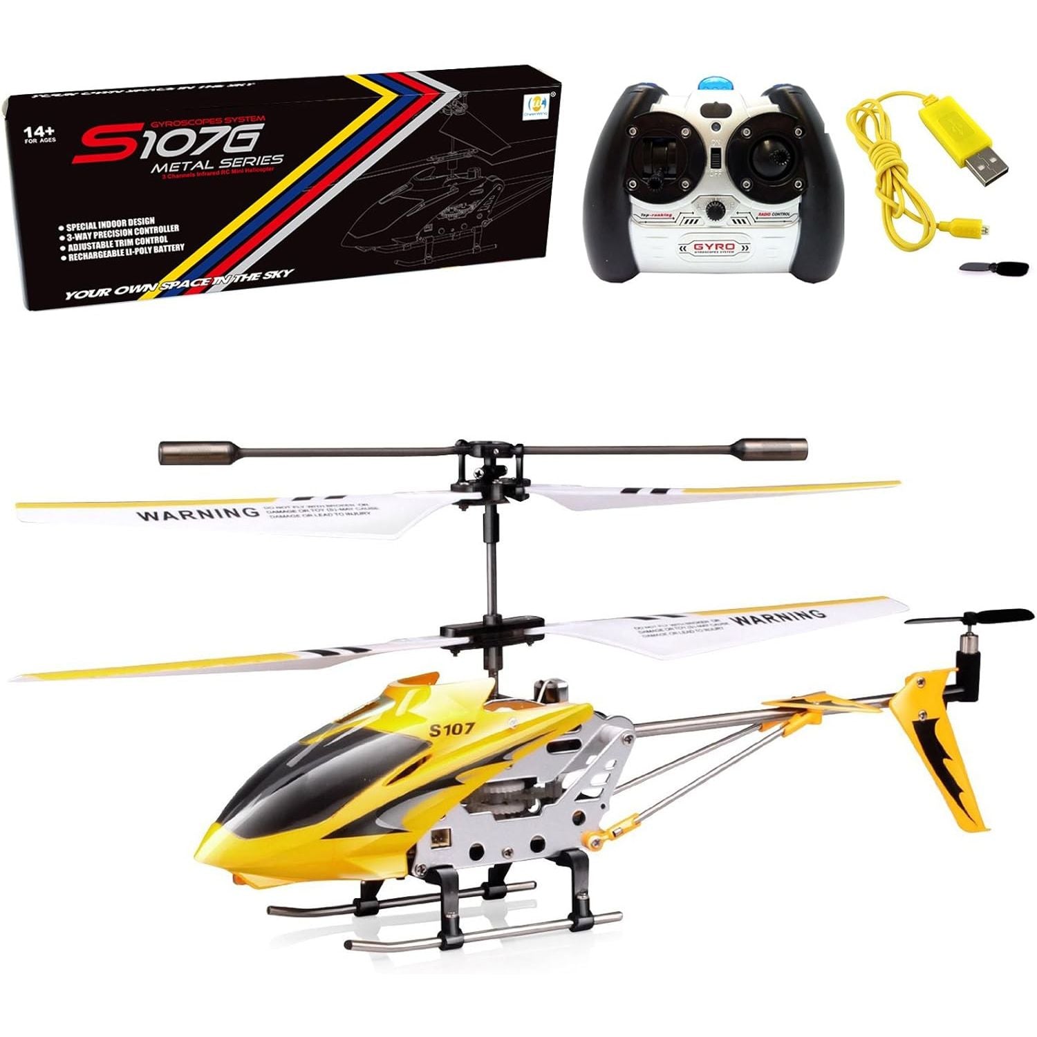Buy now Cheerwing S107/S107G Phantom 3CH 3.5 Channel Mini RC Helicopter with Gyro Crimson Yellow at indiglob india