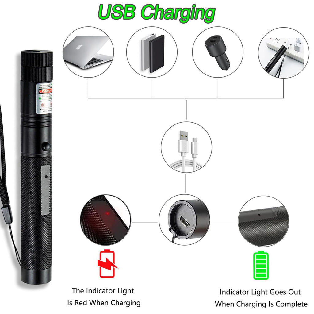 Lazer Pointer, Green Laser Pointer Rechargeable