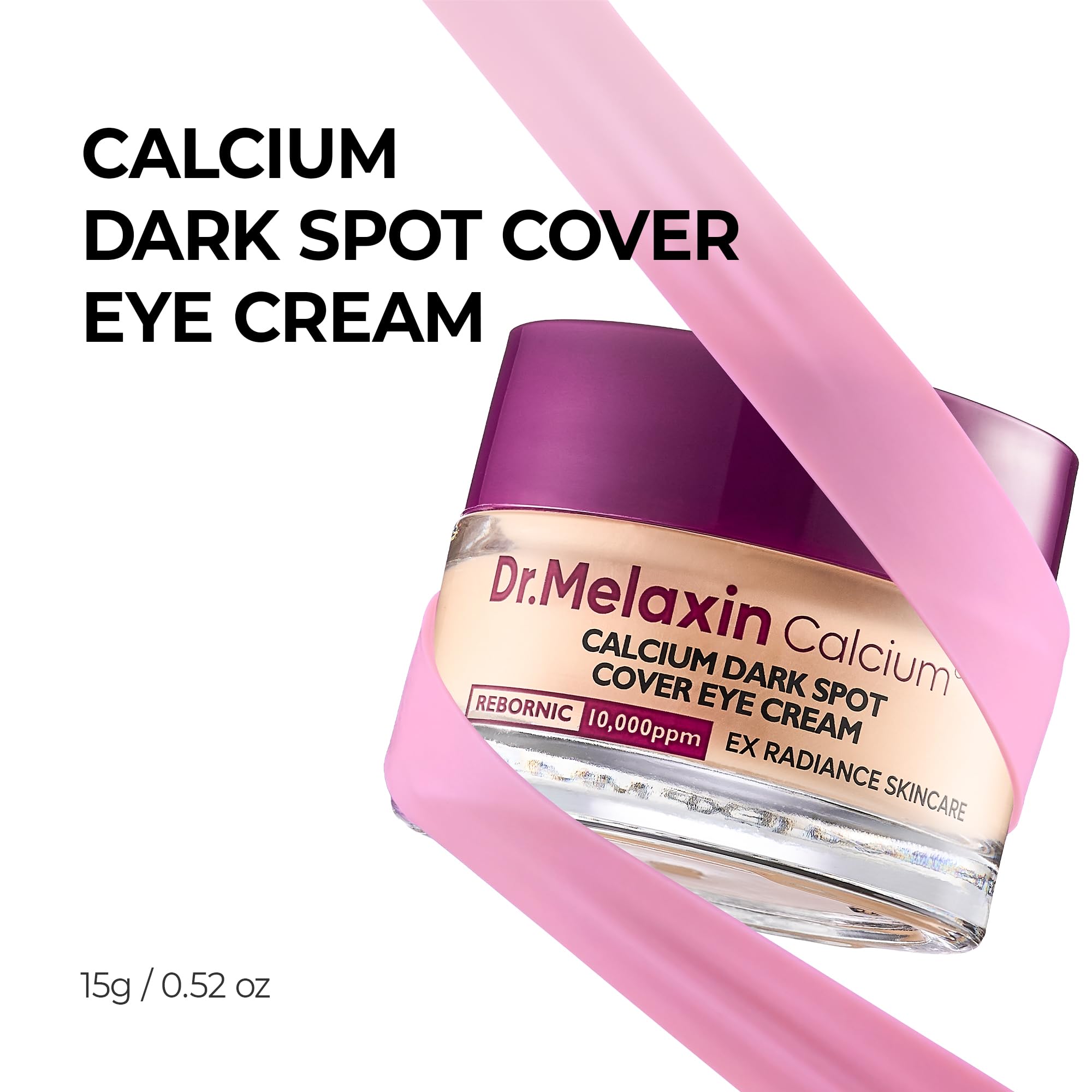 Dr.Melaxin Calcium Dark Spot Eye Cream 15g – Niacinamide & Calcium Gluconate Eye Cream for Dark Circles, Under Eye Bags & Sagging | Hydrolyzed Elastin EX Volume Firming | Korean Eye Cream