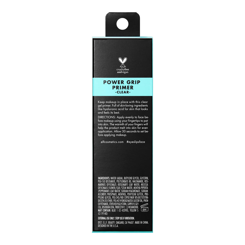 e.l.f. Power Grip Primer, Gel-Based & Hydrating Face Primer for Smoothing Skin & Gripping Makeup, Moisturizing & Priming, Vegan & Cruelty-Free, 0.811 Fl Oz