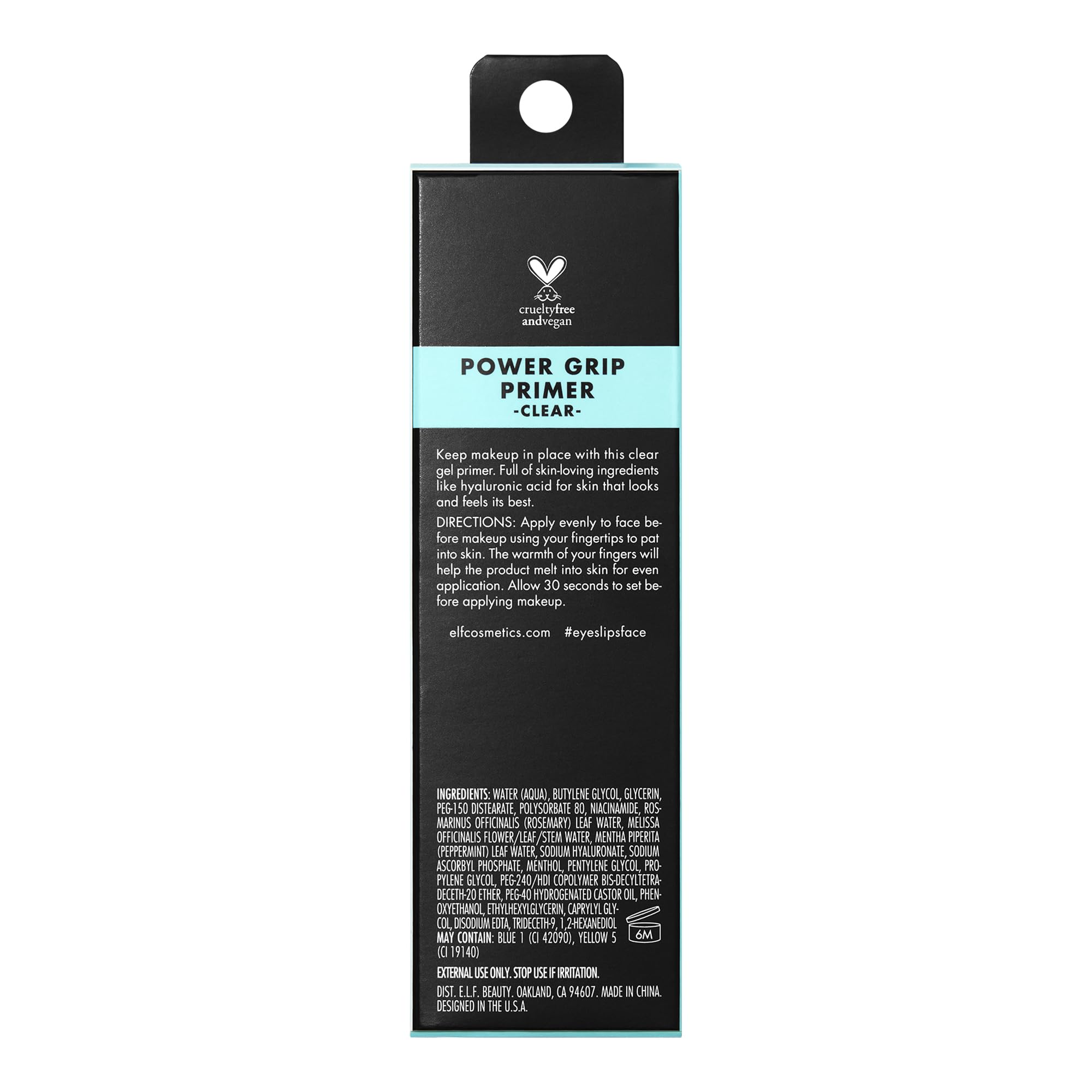 e.l.f. Power Grip Primer, Gel-Based & Hydrating Face Primer for Smoothing Skin & Gripping Makeup, Moisturizing & Priming, Vegan & Cruelty-Free, 0.811 Fl Oz