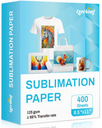 Lzerking Sublimation Paper 8.5x11 Inch 125gsm 400 Sheets