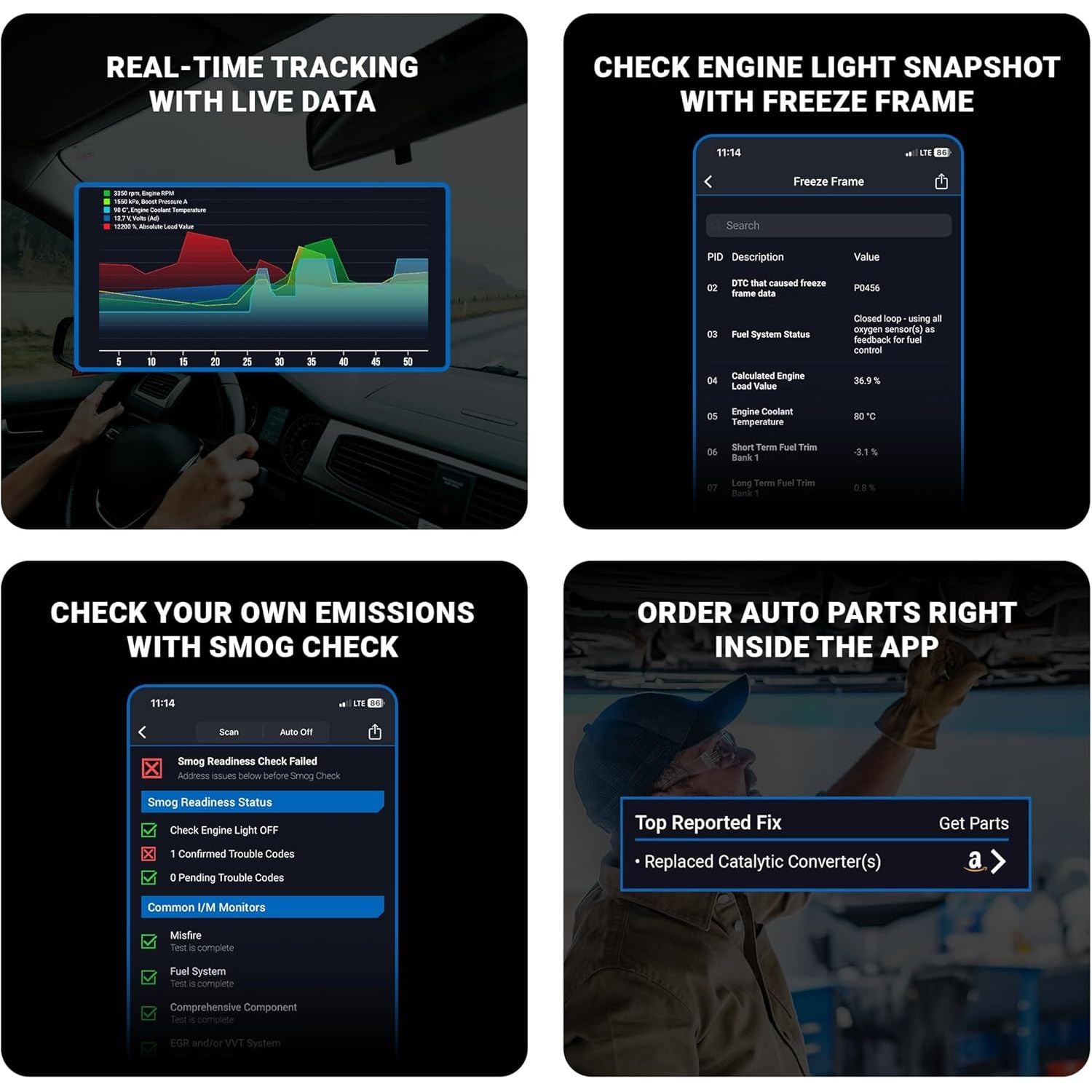 Buy now BlueDriver Bluetooth Pro OBDII Scan Tool for iPhone & Android - No Subscription Fee - OBD2 Car Scanner and Code Reader - Diagnose Check Engine, ABS, SRS, Airbag & 7000+ Issues on Vehicles 1996+ at indiglob india