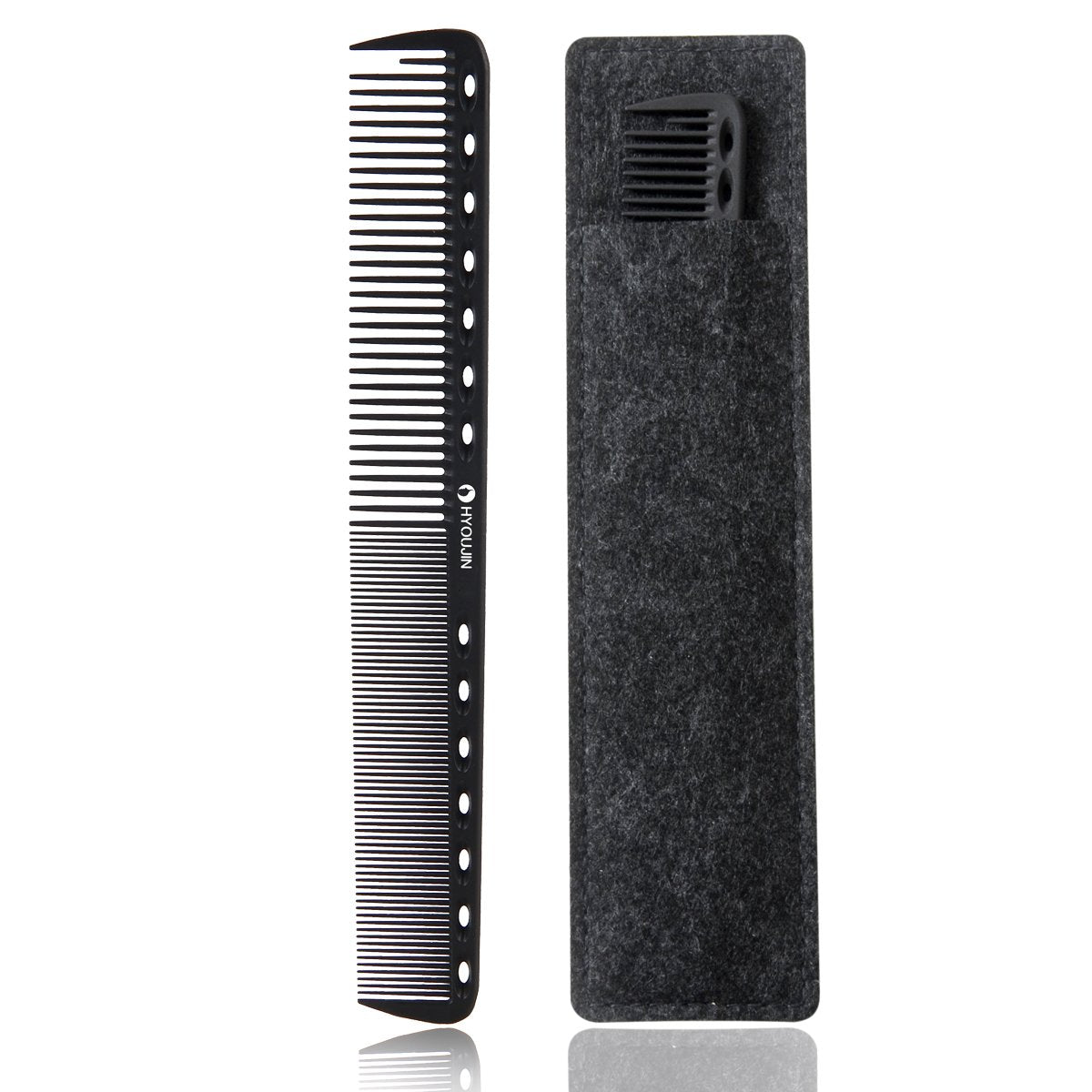 Buy now HYOUJIN 901 Black Carbon Flat Top Clipper Comb 230â„ƒ Heat Resistant Hair Cutting Combs Great for Clipper-cuts and Flattops Cutting at indiglob india