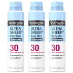 Buy now Neutrogena Ultra Sheer Body Mist Sunscreen Spray, Broad Spectrum SPF 30, Oil-Free & Non-Comedogenic UVA/UVB, 5 oz Pack of 3, Packaging may vary at indiglob india