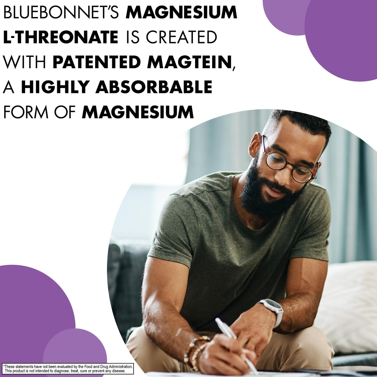 Bluebonnet Nutrition Magtein Magnesium L-Threonate, 90 Vegetable Capsules