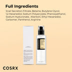COSRX Snail Mucin 96% Repairing Serum for Sooothing & Hydrating 3.38 oz. | Snail Secretion Filtrate for Dull Skin & Fine Lines, Korean Skin Care