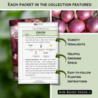 Sow Right Seeds - Short Day Onion Seed Collection for Planting Home Garden
