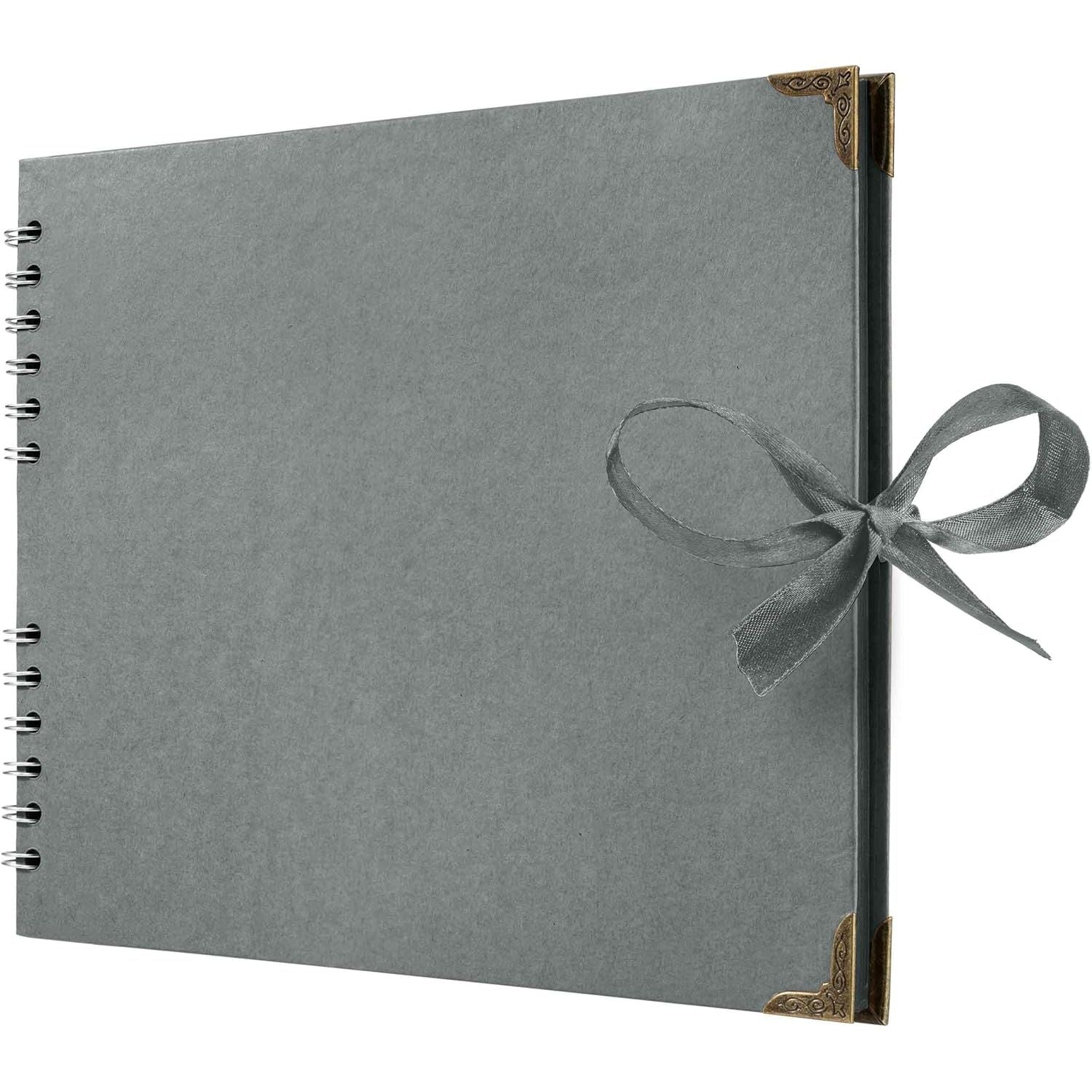 Buy now Bstorify Scrapbook Album 60 Pages (8 x 8 Inch) Brown Thick 200gsm Kraft Paper, Photo Album Scrapbook, Memory Book - Ideal for Your Scrapbooking Albums Art & Craft Projects 11 x 8.5 Inch Grey at indiglob india