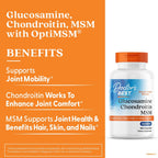 Buy now Doctor's Best Glucosamine Chondroitin Msm with OptiMSM Capsules, Joint Support Supplement Supports Healthy Joint Structure, Function & Comfort, Non-GMO, Gluten Free, Soy Free, 360 Count at indiglob india