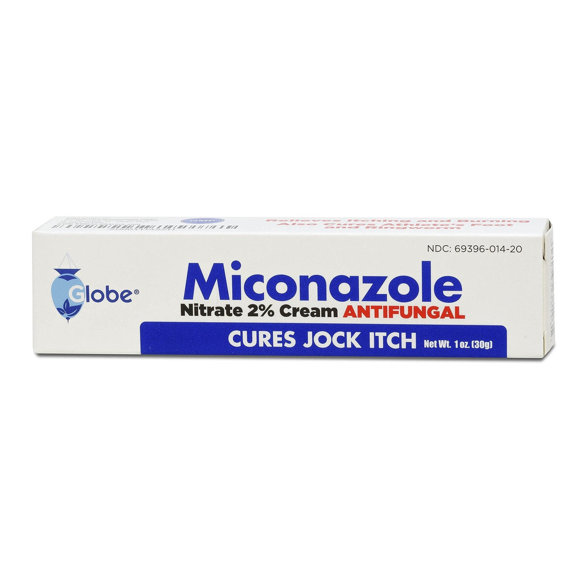 Globe Miconazole Nitrate 2% Antifungal Cream, 1 oz Tube, 3 Pack