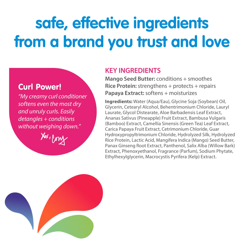 SoCozy Curl Conditioner for Kids Curly Hair (10.5 Fl Oz, Pack of 2) Helps Soften Dry & Unruly Curls, Hair Conditioner & Detangler with Mango Seed Butter, Rice Protein & Papaya Extract, Paraben Free