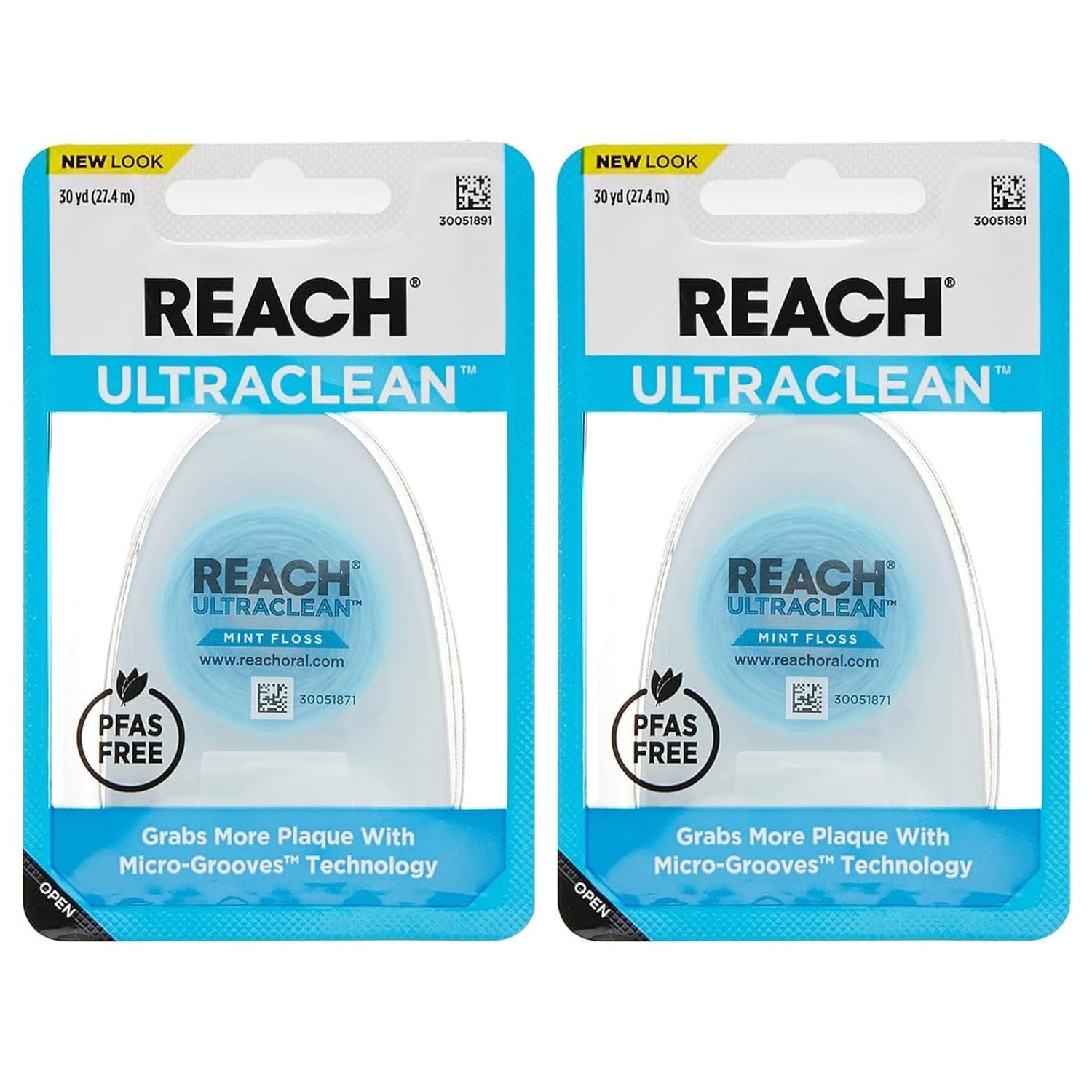 Buy now REACH Ultraclean Dental Floss, Mint, Plaque Remover for Teeth, Shred Resistant, Waxed, Easy on Gums & Teeth, Mint, Oral Care, PFAS Free, for Adults & Kids, 1 Pack, 30 yd 90 Foot (Pack of 2) at indiglob india