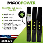 Maxpower 561557B USA MADE 3 Blade Set