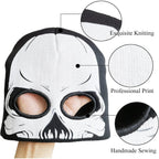 Buy now Skeleton Face Mask Knit Beanie with Eye Holes Halloween Skull Dress Up Headdress Cap Winter Warm Hat at indiglob india