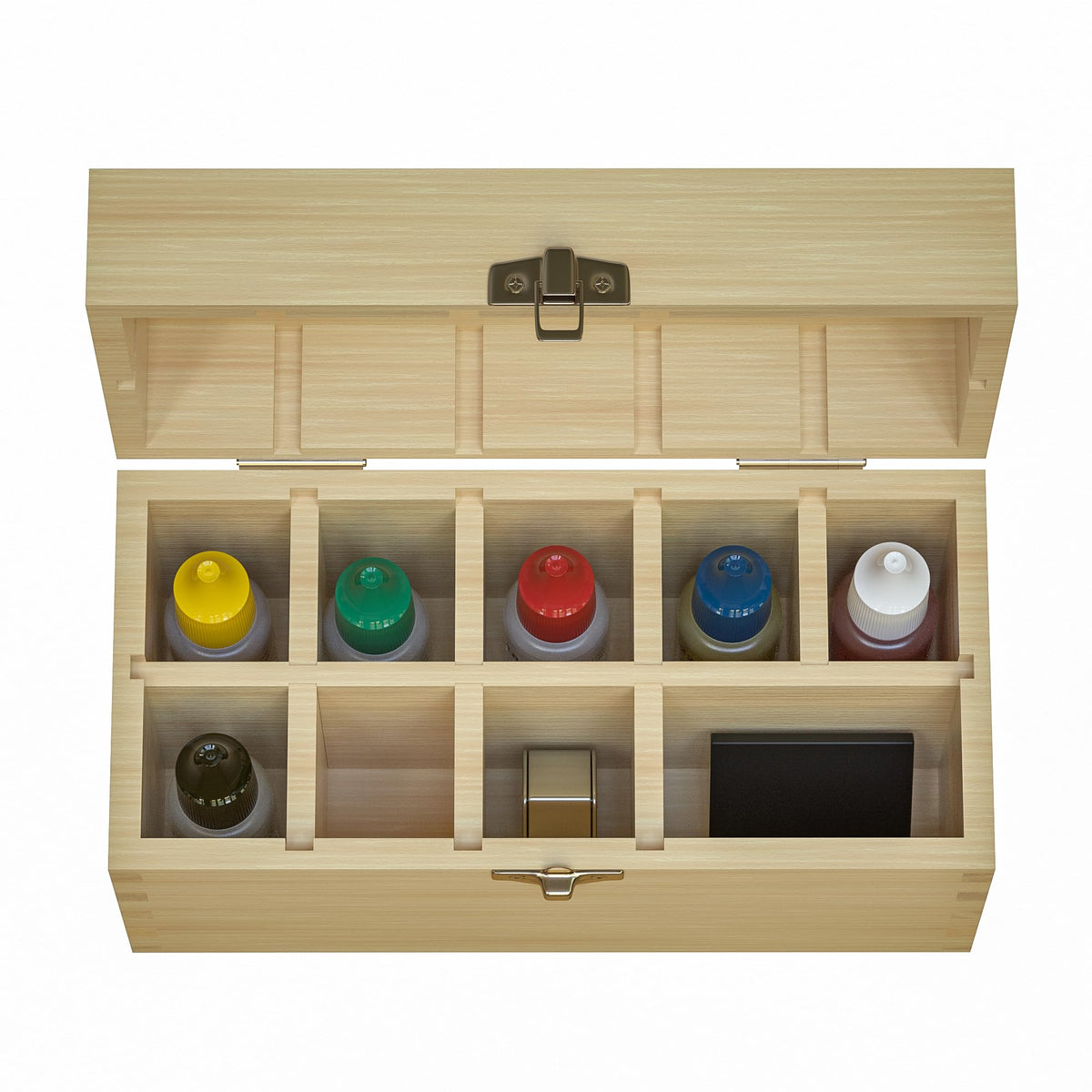 Jewelry Testing Kit 10K, 14K, 18K, 24K Gold, Silver, Platinum Test Solutions with Scratch Stone, 30X Loupe, Instructions, and Bamboo Storage Box