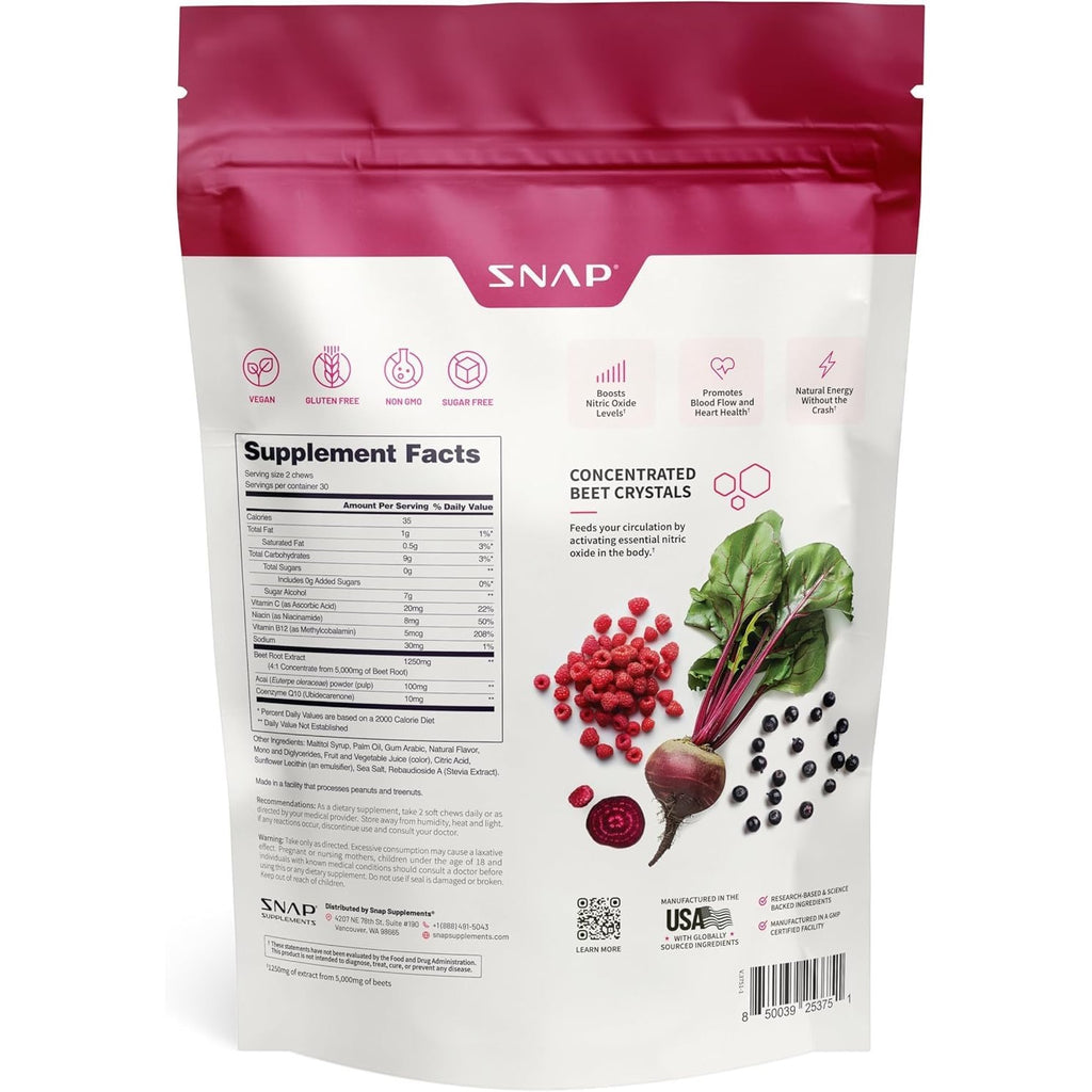Snap Supplements Prostate Health + Nitric Oxide Bundle, 60 Soft Chews Each