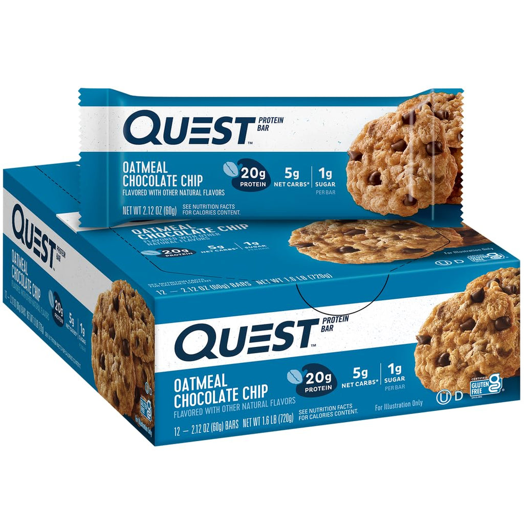 Buy now Quest Nutrition Chocolate Brownie Protein Bar, 20g Protein, 1g Sugar, 4g Net Carb, High Fiber, Gluten Free, 12 Count at indiglob india