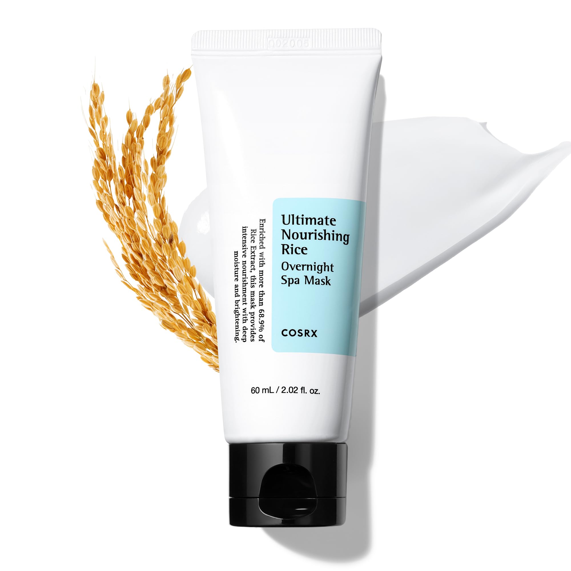 COSRX Ultimate Nourishing Rice Overnight Spa Mask, Niacinamide, 2.02fl.oz | 68% Rice Extract Sleeping Pack, Brightening, Deep Nourishment for Dull, Dry Skin, Glow Boosting, Korean Skin Care