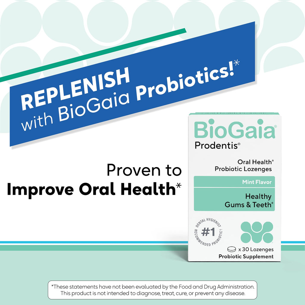 BioGaia Prodentis Oral Probiotics for Teeth & Gums and Bad Breath | Dental Hygienist-Recommended | Promotes Healthy Gums & Improves Oral Health | Fights Bad Breath | Dental Probiotic 30ct