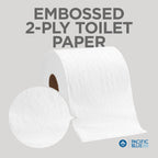 Georgia-Pacific Blue Select 2-Ply Embossed Toilet Paper, 18280/01, 550 Sheet Per Roll, 80 Rolls Per Case