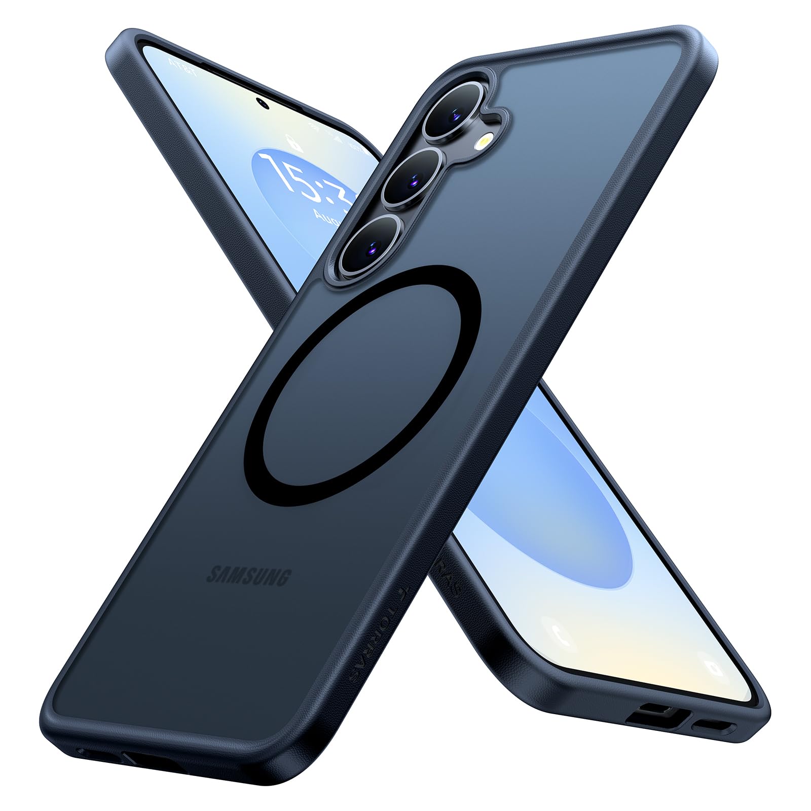 Buy now TORRAS Magnetic Shockproof for Samsung Galaxy S23 Ultra Case, Fit for MagSafe, 4X Military Grade Protection, Translucent Slim Case for Samsung S23 Ultra Case Anti-Fingerprint Anti-Scratch, Black Black S25 6.2" at indiglob india