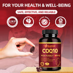CoQ10 400mg Softgels with PQQ & Omega 3 Fish Oil, 120 Count