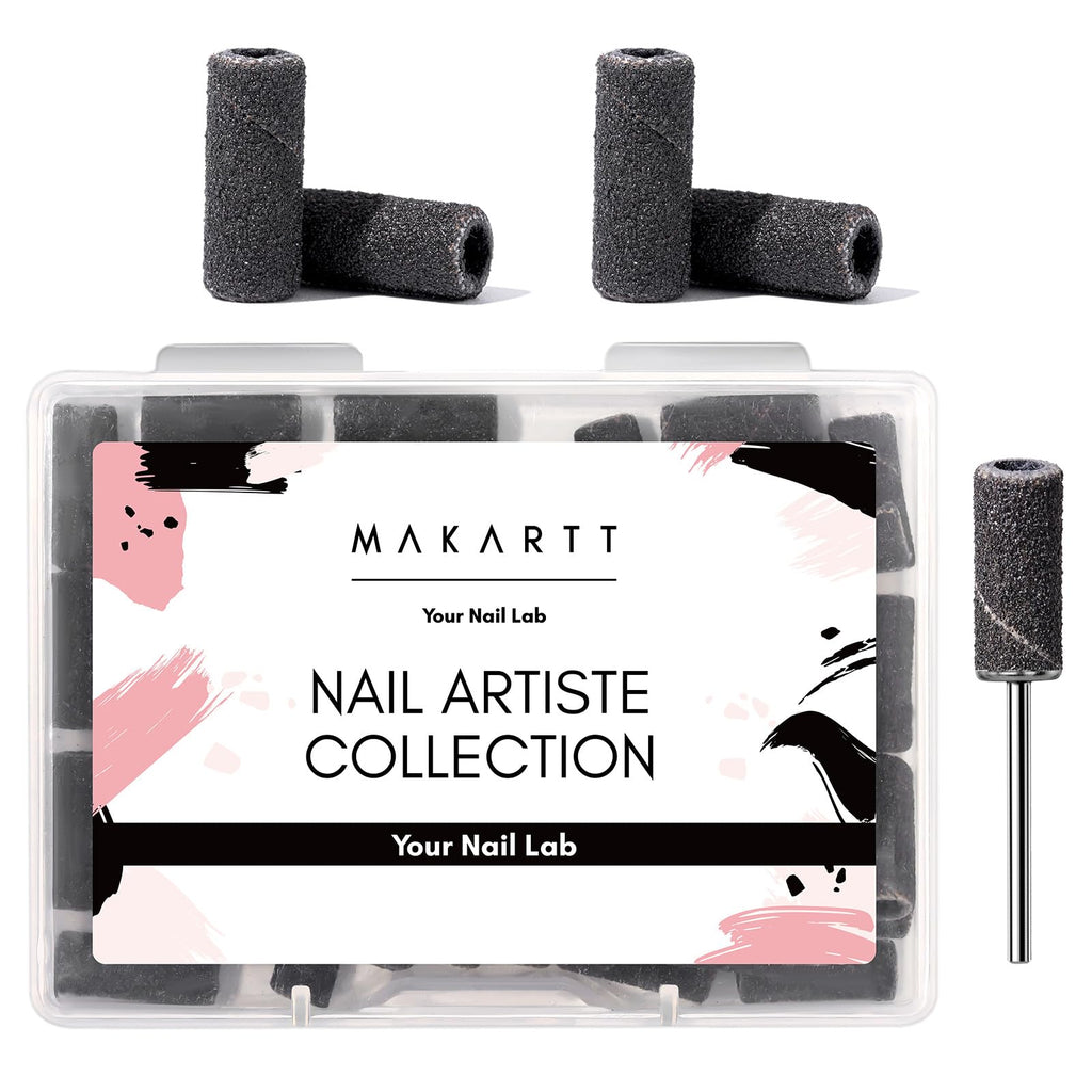 Makartt Sanding Bands for Nail Drill:50 Pcs Small Sanding (White, #180) | Nail Sanding Files with 2026 Upgrade Design 3.1mm Mandrel Bits,180 Medium Grits