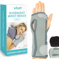 Buy now Vive Night Wrist Splint Brace - Left, Right Hand Sleep Support Wrap - Breathable & Lightweight Cushion Compression Arm Stabilizer for Carpal Tunnel, Men, Women, Kids, Tendonitis, Sports Pain Gray at indiglob india